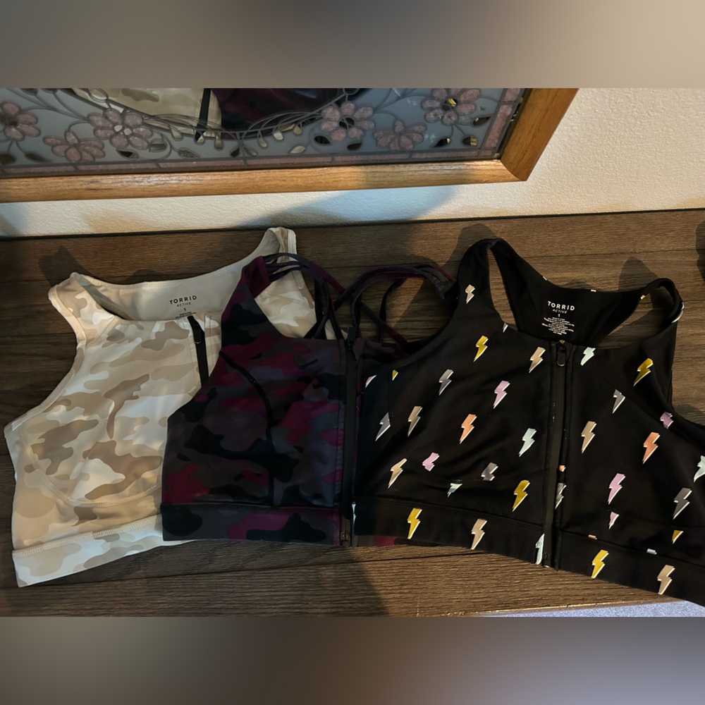 SET OF 3 TORRID ACTIVE SPORTS BRAS